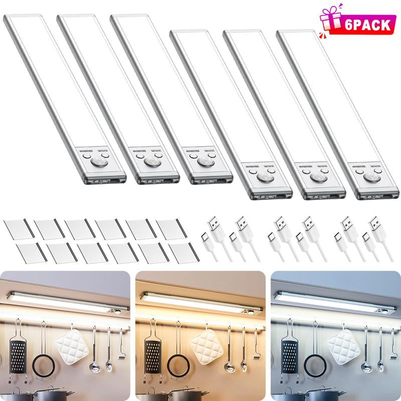 SHINE PAL under Cabinet Lights,Motion Sensor Night Light Indoor,1500Mah USB Rechargeable Light,Magnetic Installation Dimmable Lights for Kitchen,Wardrobe,Pantry, Closet,Bathroom,Stairs,Sink Cabinet,Garage,Valentine'S Day Gift
